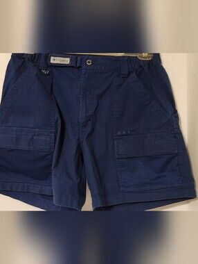 Columbia Navy Blue Men's Cargo Shorts with Mesh Pockets